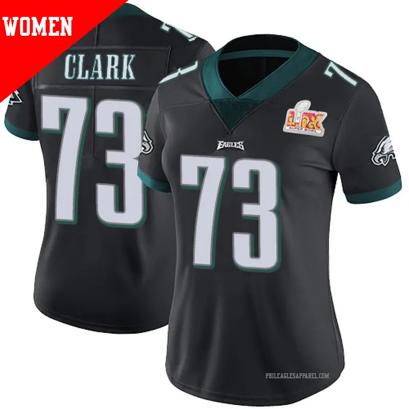 Women's ＃73 Le'Raven Clark Philadelphia Eagles Limited Black Alternate Vapor Untouchable Super Bowl LIX Jersey